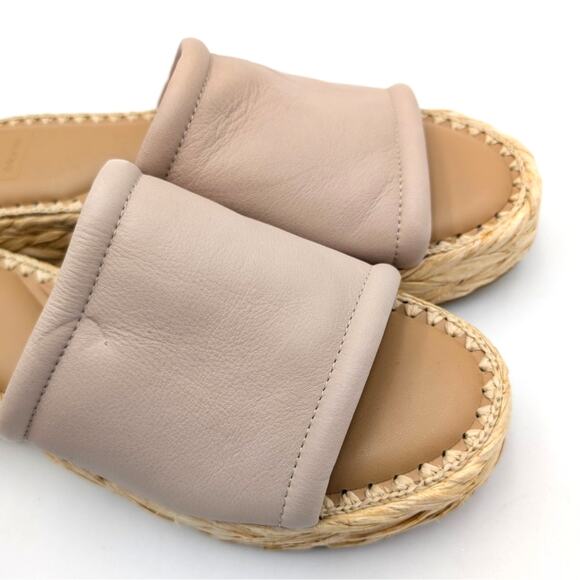 Dolce Vita Chavi Platform Slide Sandal Open Toe Women's Sand Leather Size US10 - Picture 9 of 12